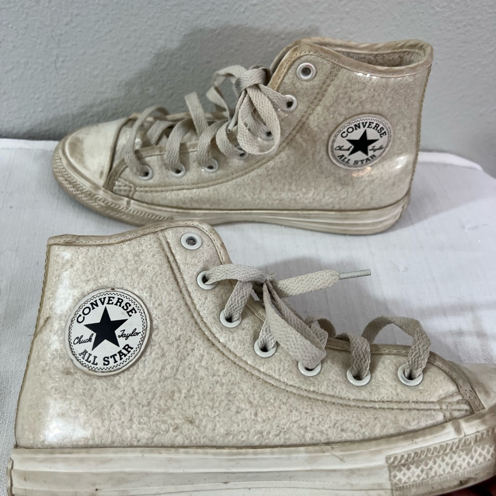 Converse girls white egret size 3